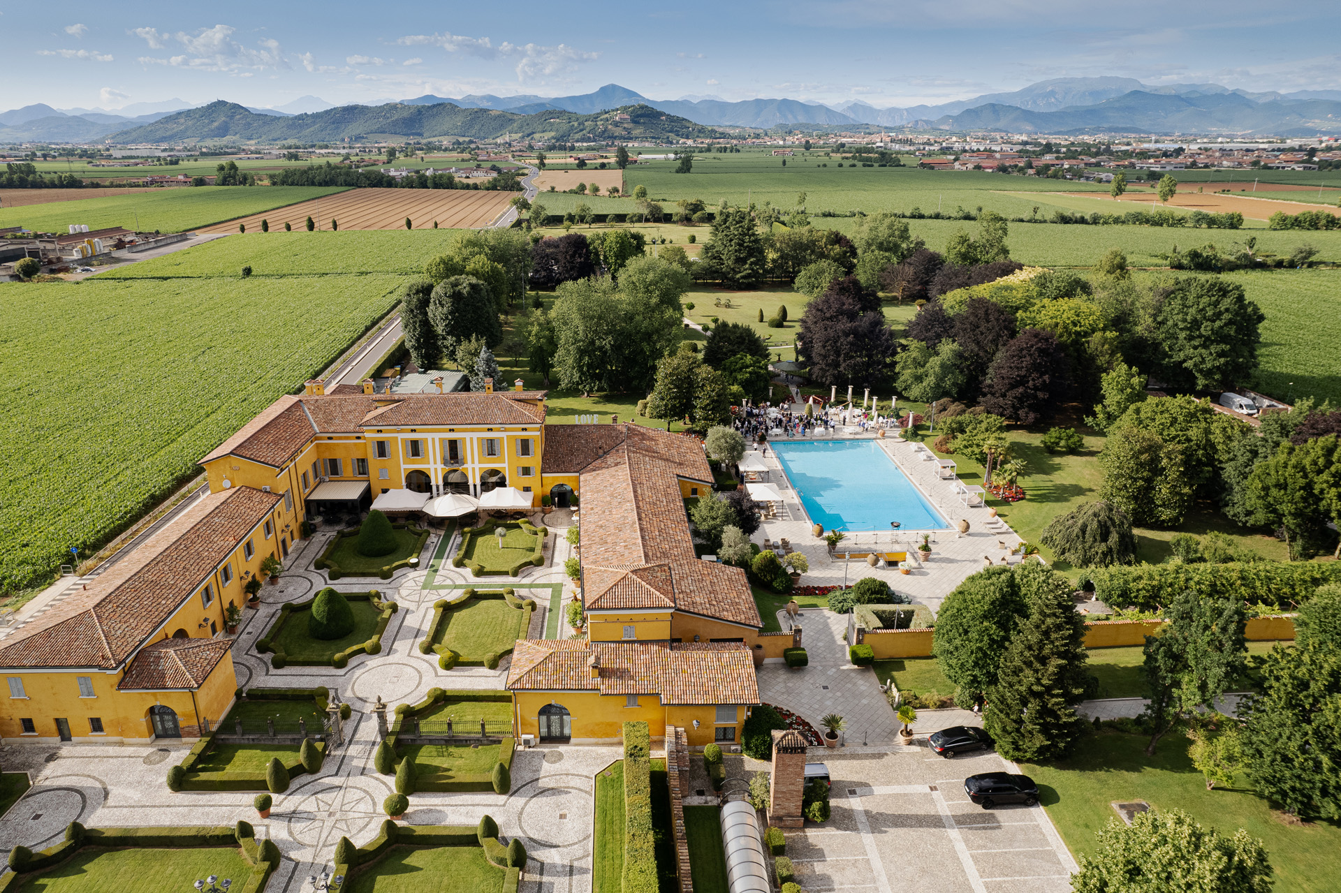 villa valenca vista dall'alto con drone